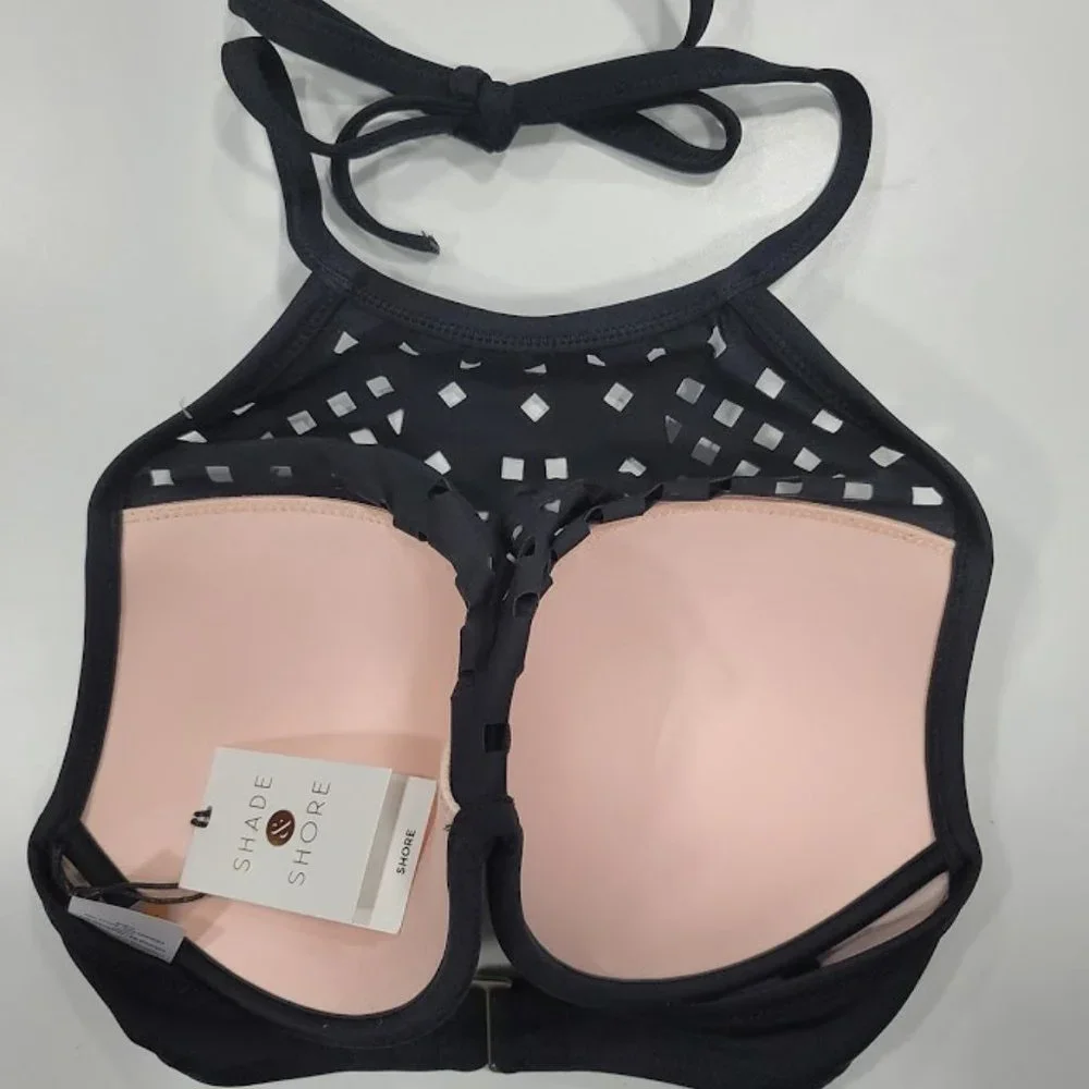 Shade & Shore Black High Neck Bikini Top - Picture 6 of 8